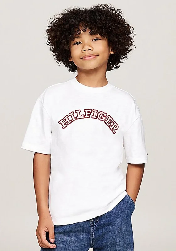 Outdoor Short Sleeve TopsTommy Hilfiger Boys Monotype Short Sleeve Tee, White