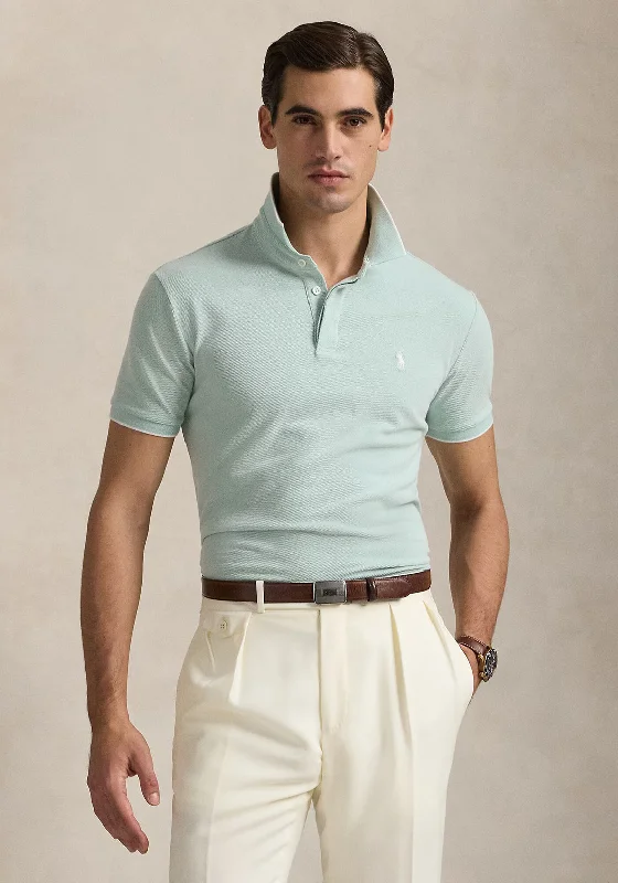 Ralph Lauren Oxford Mesh Polo Shirt, Mint GreenThermal polo shirt