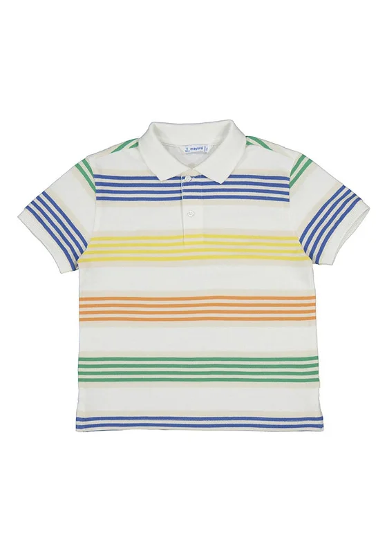 Tie-Dye Short Sleeve TopsMayoral Boy Stripe Short Sleeve Polo, Multi