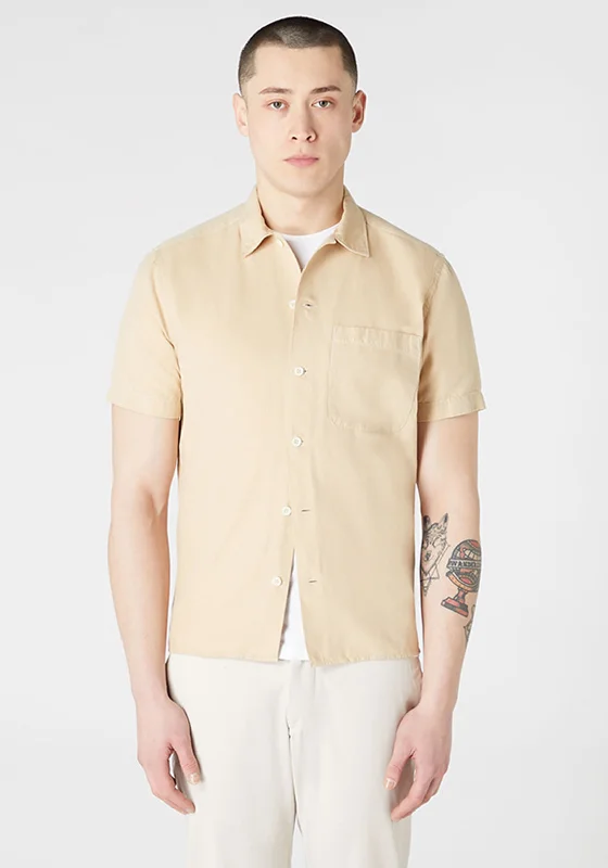 Casual Short Sleeve TopsRemus Uomo Paolo Short Sleeve Shirt, Beige