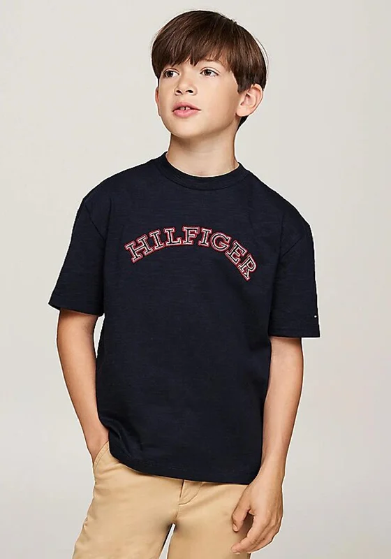 Performance Short Sleeve TopsTommy Hilfiger Boys Monotype Short Sleeve Tee, Desert Sky