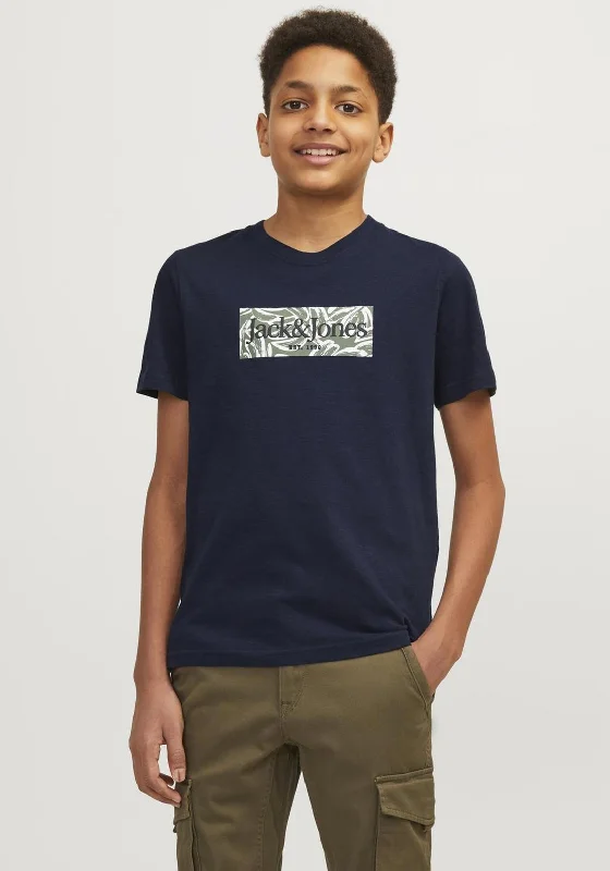 UV-Protection Short Sleeve TopsJack & Jones Boys Short Sleeve Branding Tee, Sky Captain