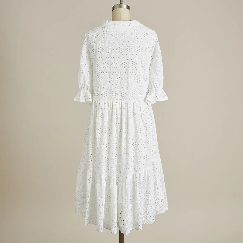 Jasmine Eyelet Dress Petite