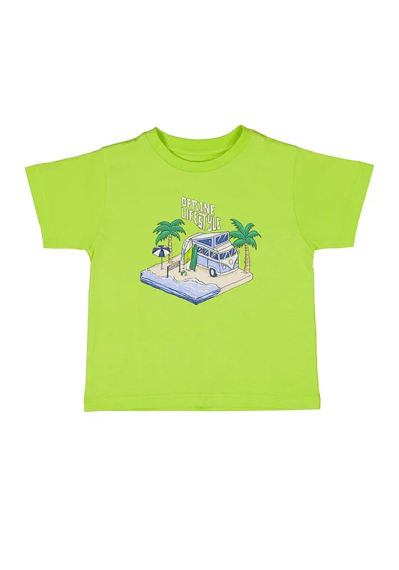 Camping Short Sleeve TopsMayoral Boy Short Sleeve Camping Tee, Green