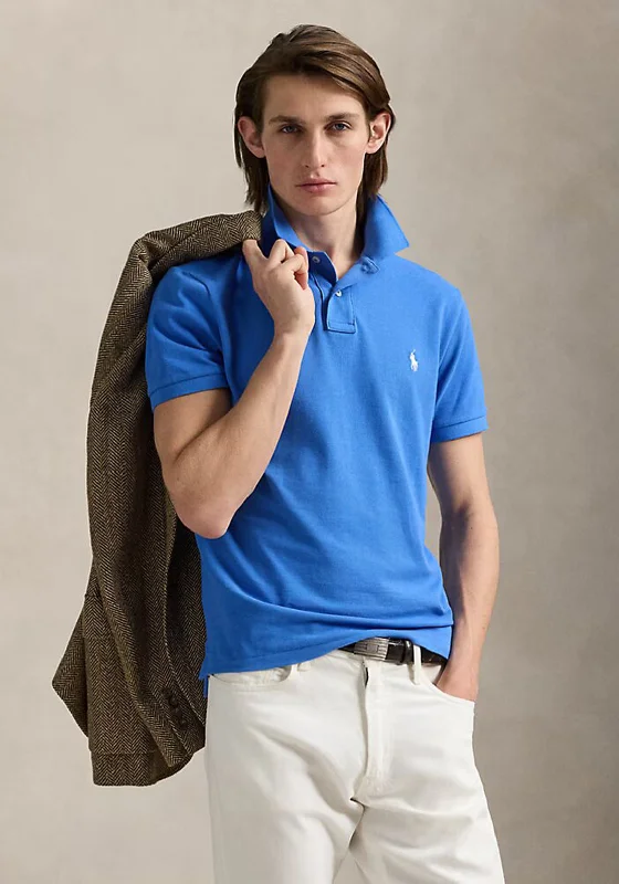 Ralph Lauren Classic Mesh Polo Shirt, Embayment BlueMonochrome polo shirt