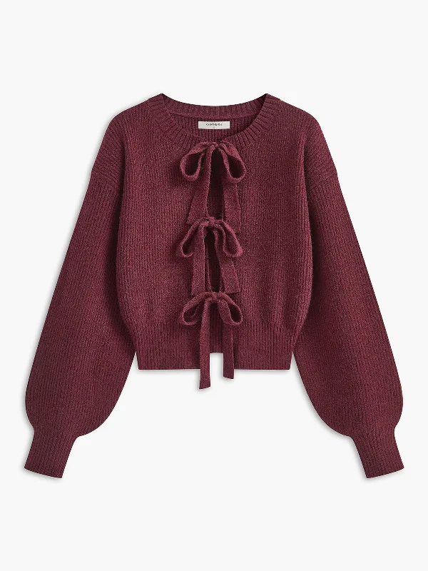 Lounge cardiganLace Up Bow Cardigan