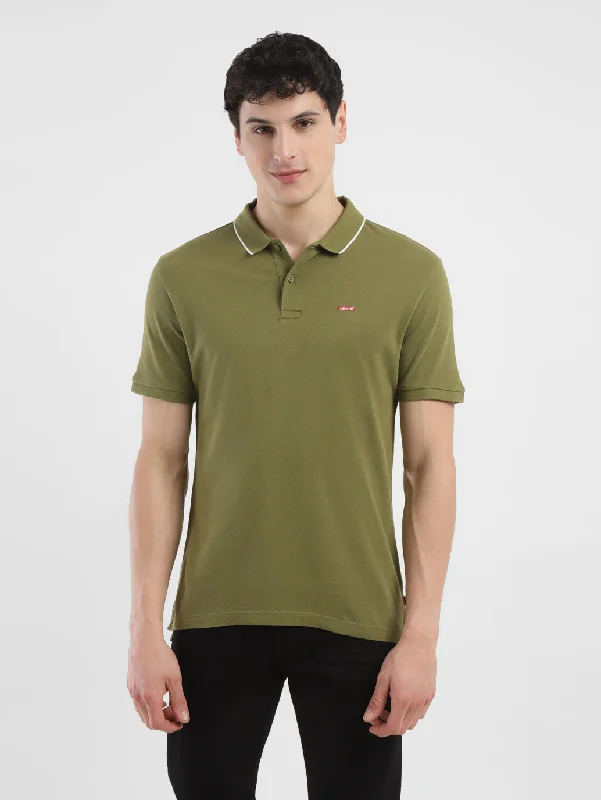 Men's Solid Polo T-shirtEco-friendly polo shirt