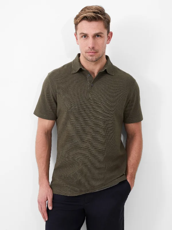 Grid Texture Polo ShirtHeavyweight polo shirt