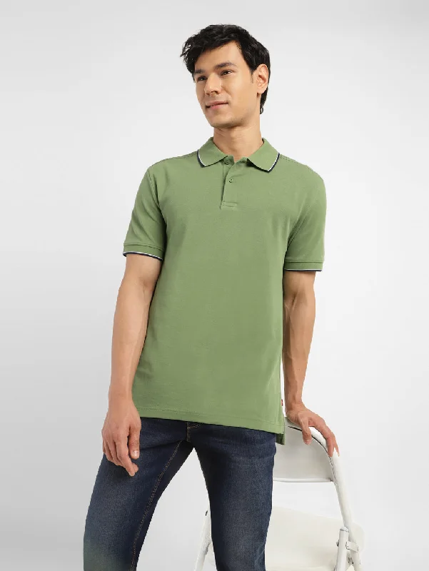 Men's Solid Slim Fit Polo T-shirtSlim-fit polo shirt