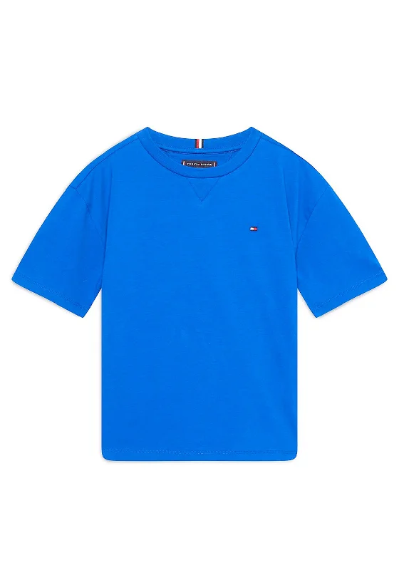 Hiking Short Sleeve TopsTommy Hilfiger Boy Short Sleeve Essential Tee, Ultra Blue