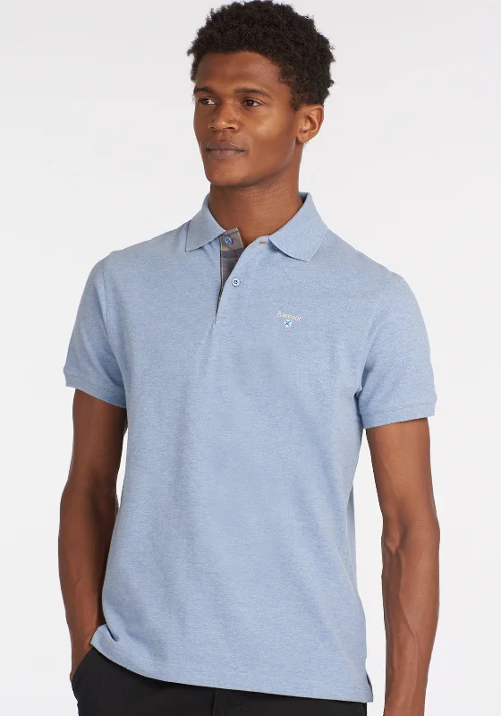 Barbour Men’s Tartan Pique Polo Shirt, Sky Blue MarlPolka dot polo shirt