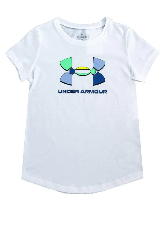 Thermal Short Sleeve TopsUnder Armour Girls Colourblock Short Sleeve Tee, White