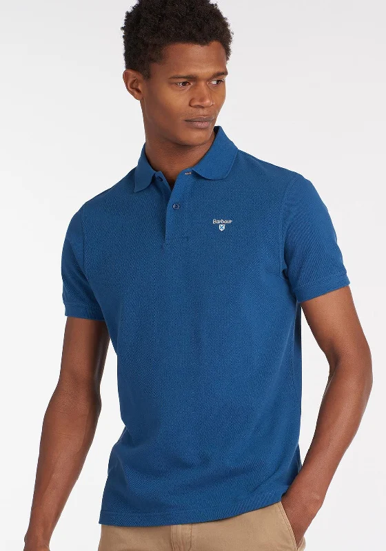 Barbour Men’s Original Sports Polo Shirt, Deep BlueStriped polo shirt