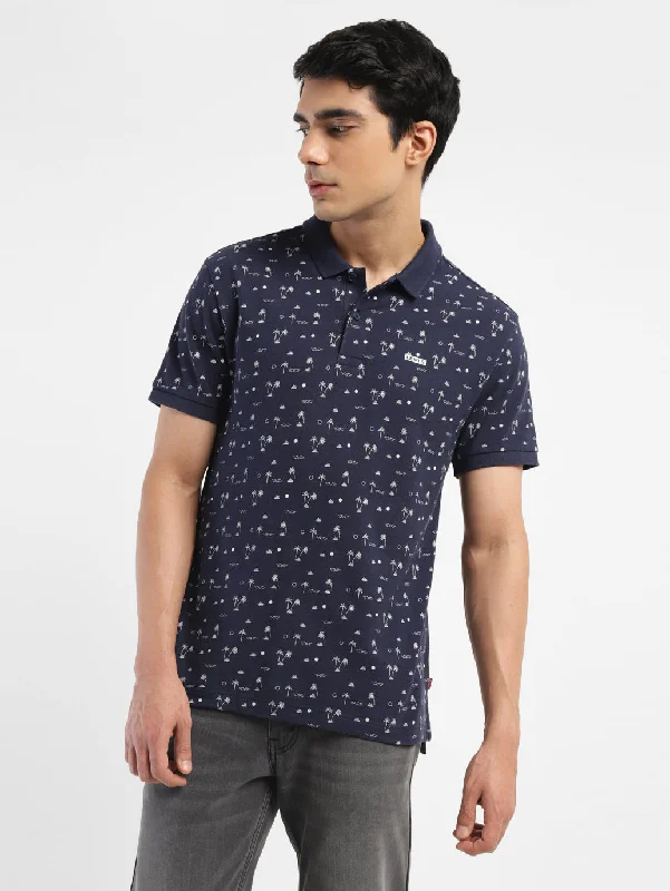 Men's All Over Printed Polo T-shirtLightweight polo shirt