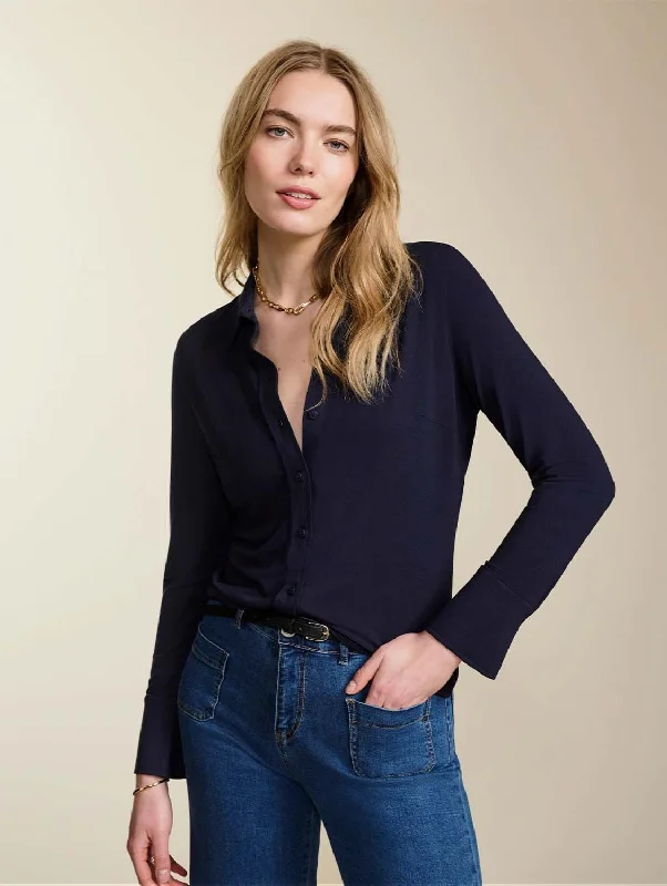 Bamboo ShirtsMildred LENZING™ ECOVERO™ Blouse | Deep Indigo